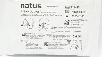 Natus 011445 Flexicoupler Disposable Earphones w/Jelly Tab Sensors